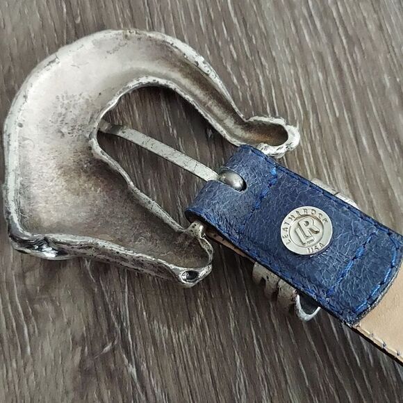 Vintage Leatherock Horse Buckle Leather Belt 38
